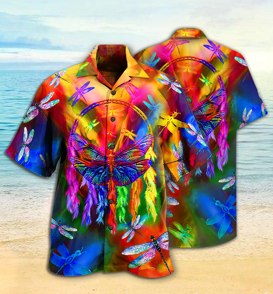 Dragon Dragonfly Colorful Love Life - Hawaiian Shirt - Reefox