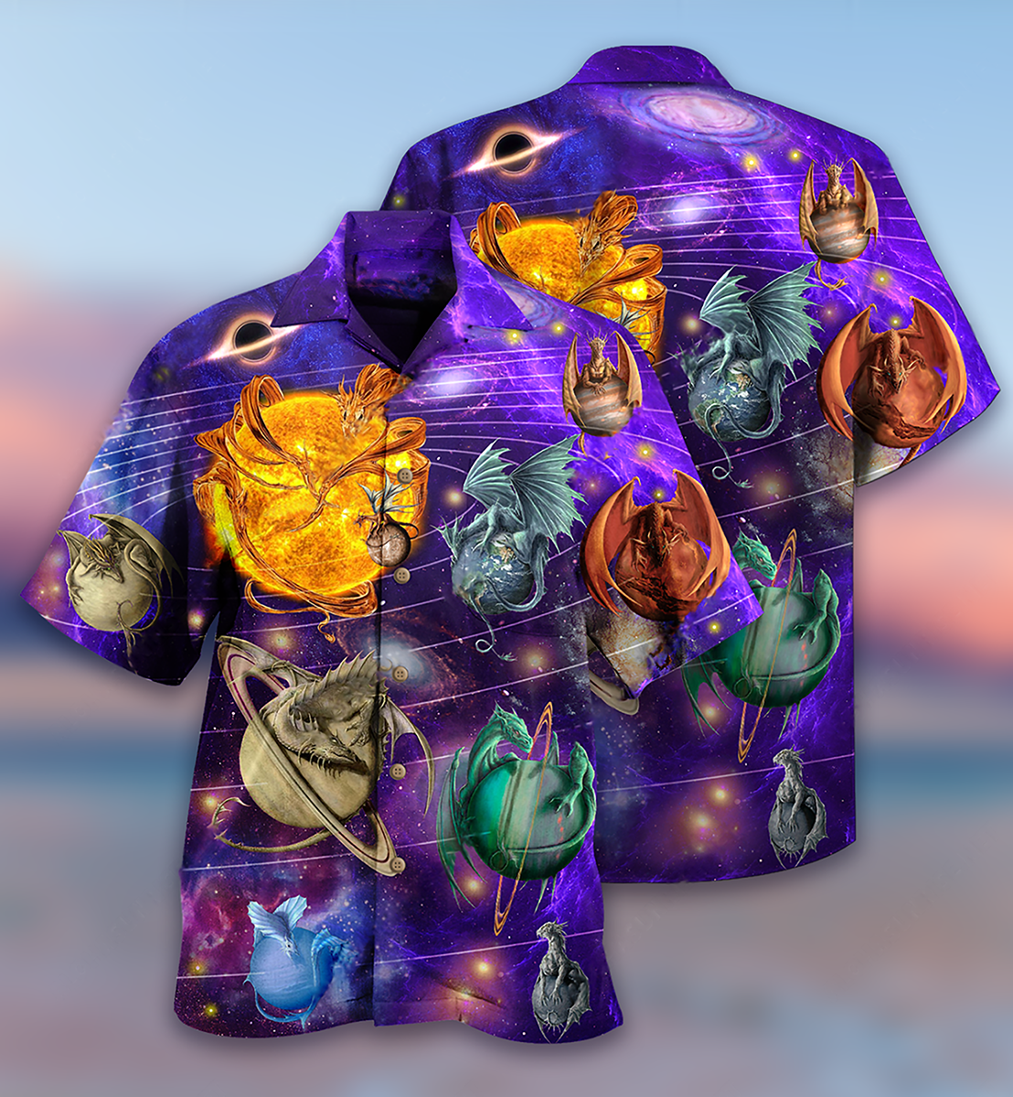 Dragon Planet Love Life In To The Galaxy - Hawaiian Shirt - Reefox