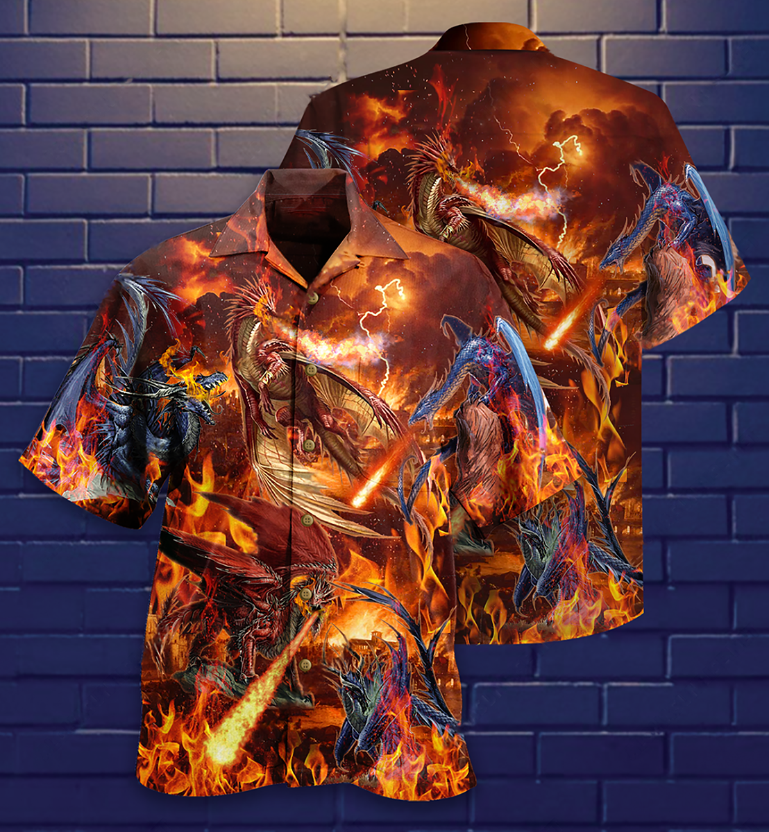 Dragon Fire Combat Amazing - Hawaiian Shirt - Reefox