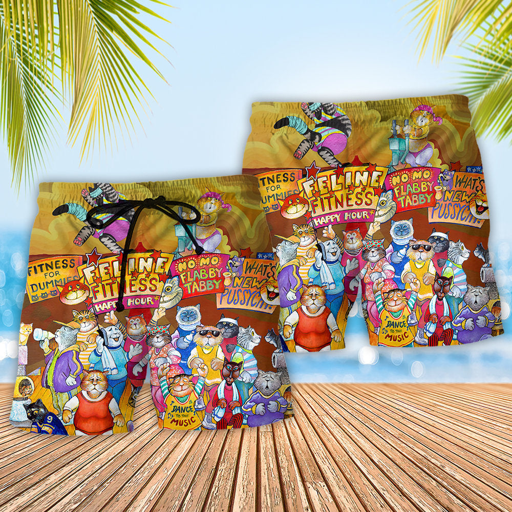 Cat Aerobics Instructor - Beach Short Reefox - Owls Matrix LTD