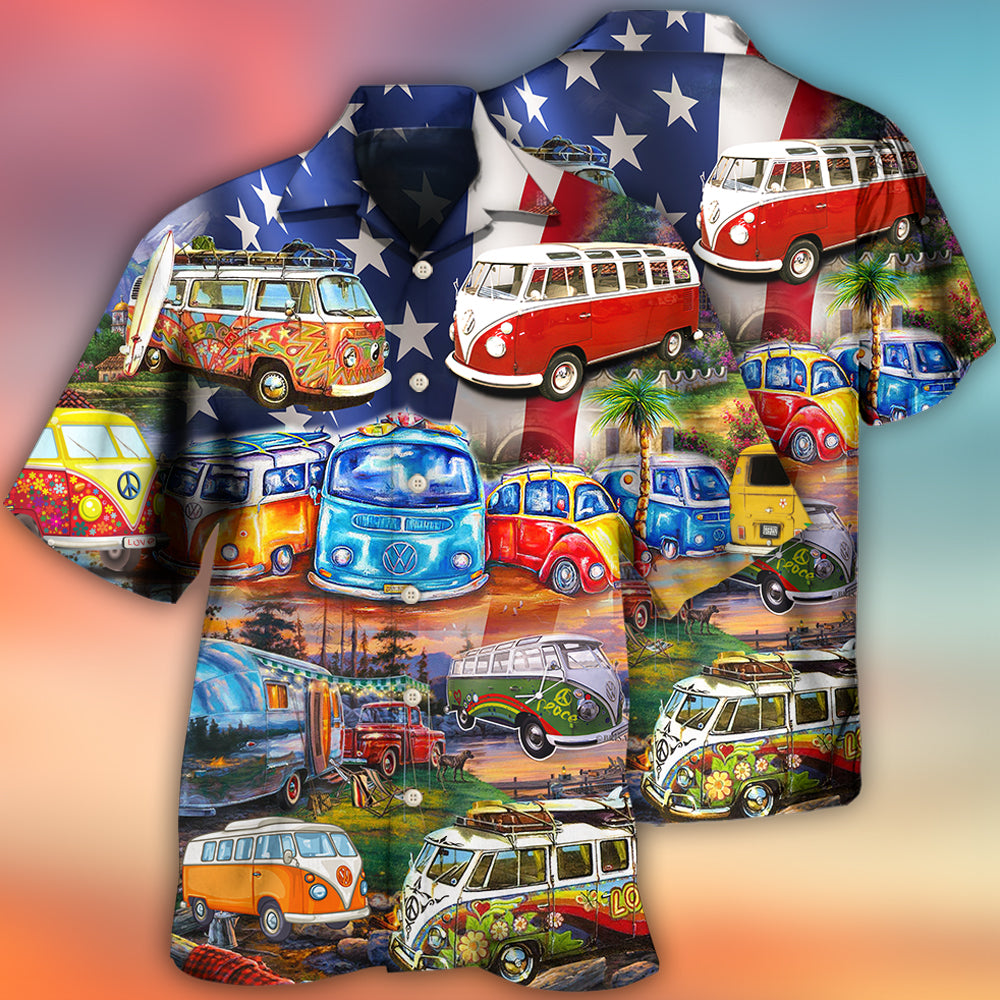 Camping Independence Day America - Hawaiian Shirt - Reefox