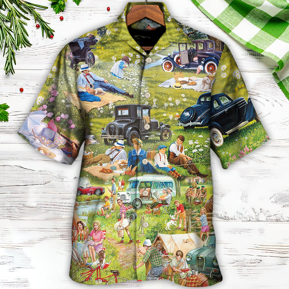 Camping It's Picnic Time So Funny - Hawaiian Shirt - Reefox