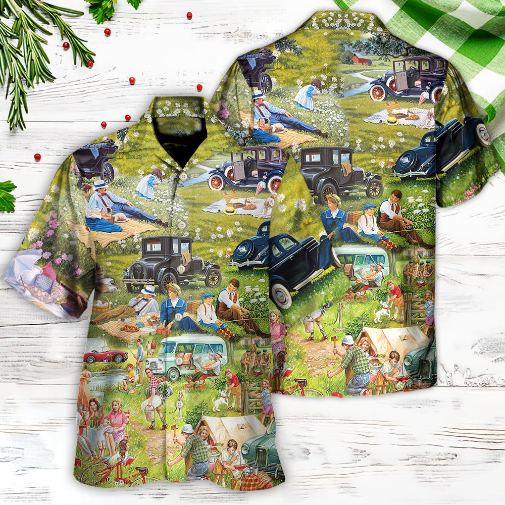Camping It's Picnic Time So Funny - Hawaiian Shirt - Reefox