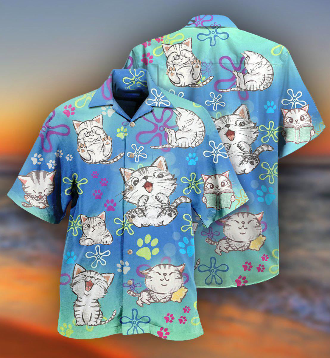 Cat All I Need Is Love And A Lovely Cat - Hawaiian Shirt - Reefox