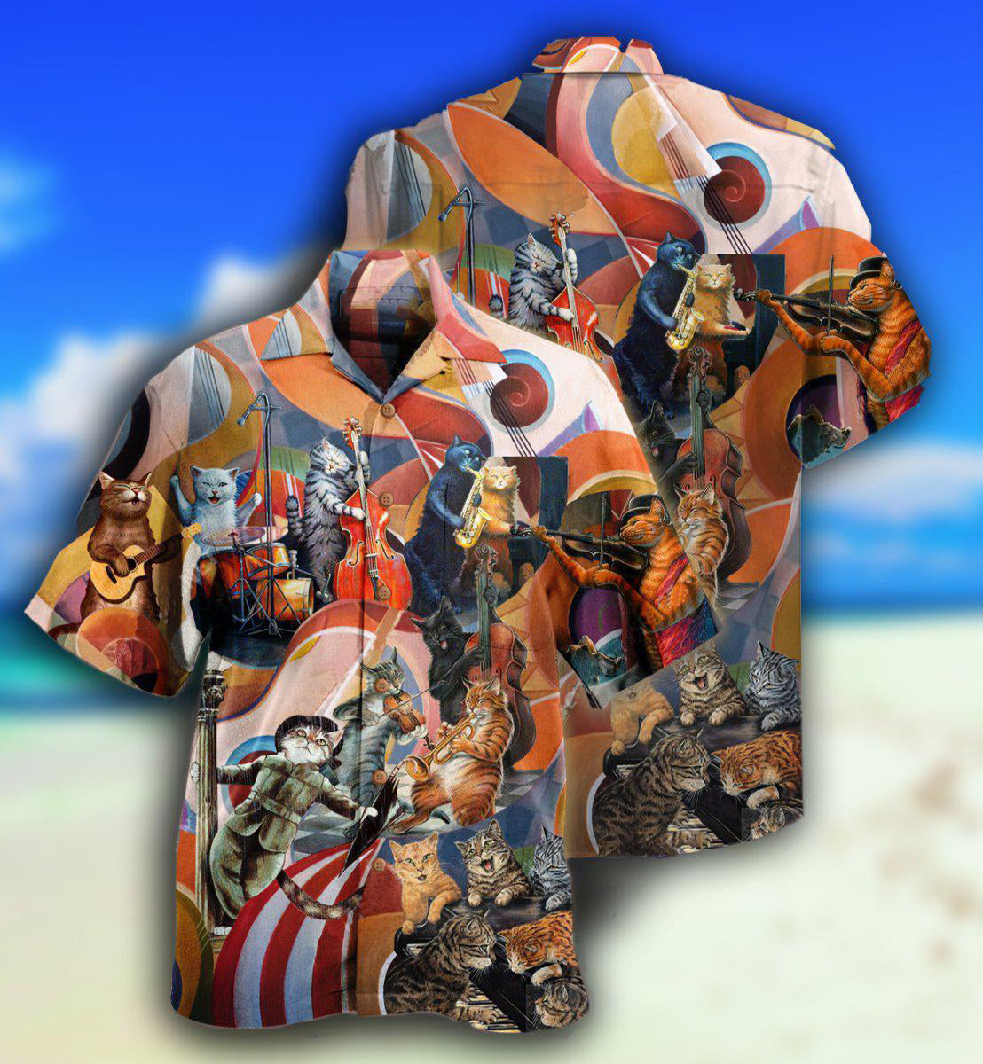 Cat Amazing Band - Hawaiian Shirt - Reefox