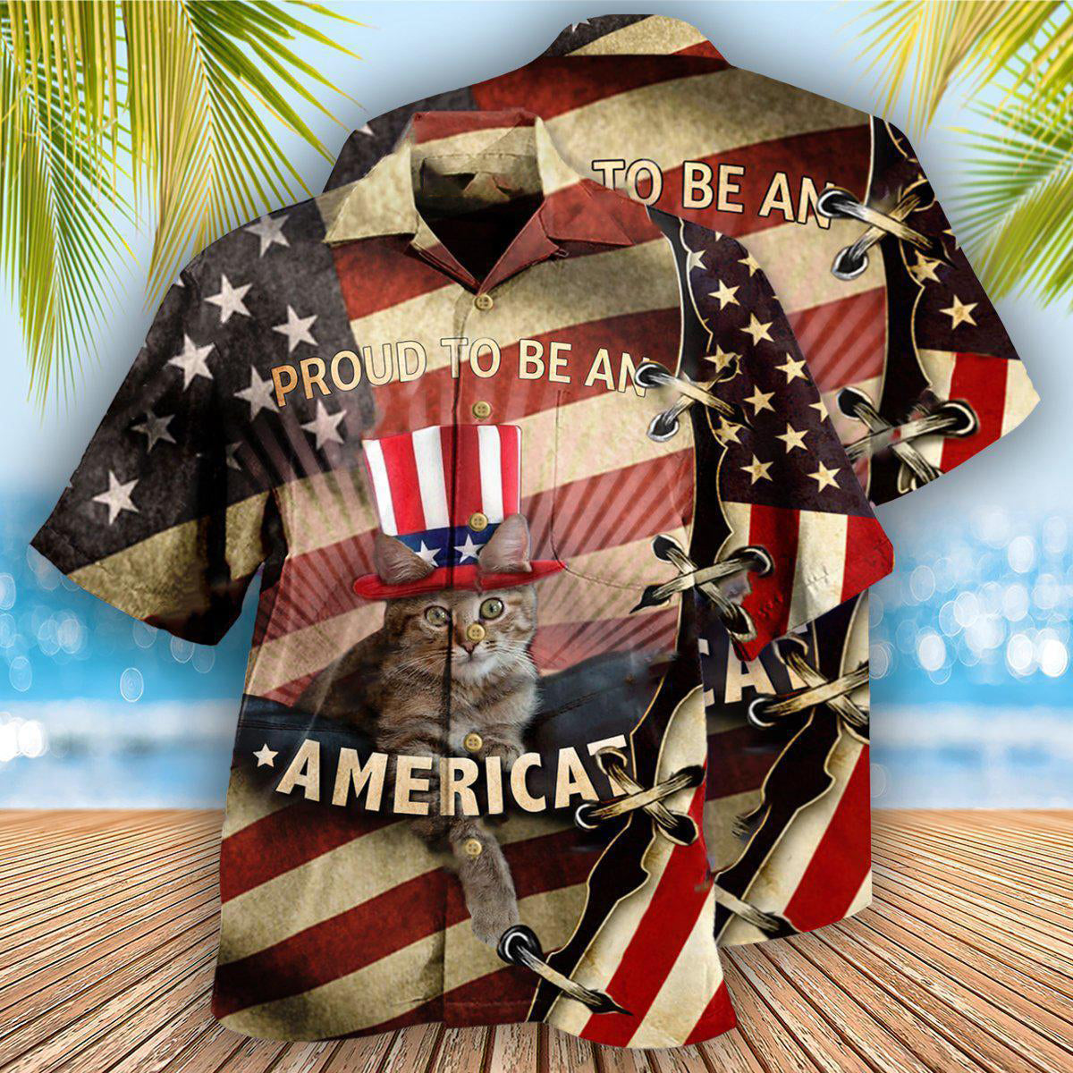 Cat America Proud To Be Beautiful - Hawaiian Shirt - Reefox