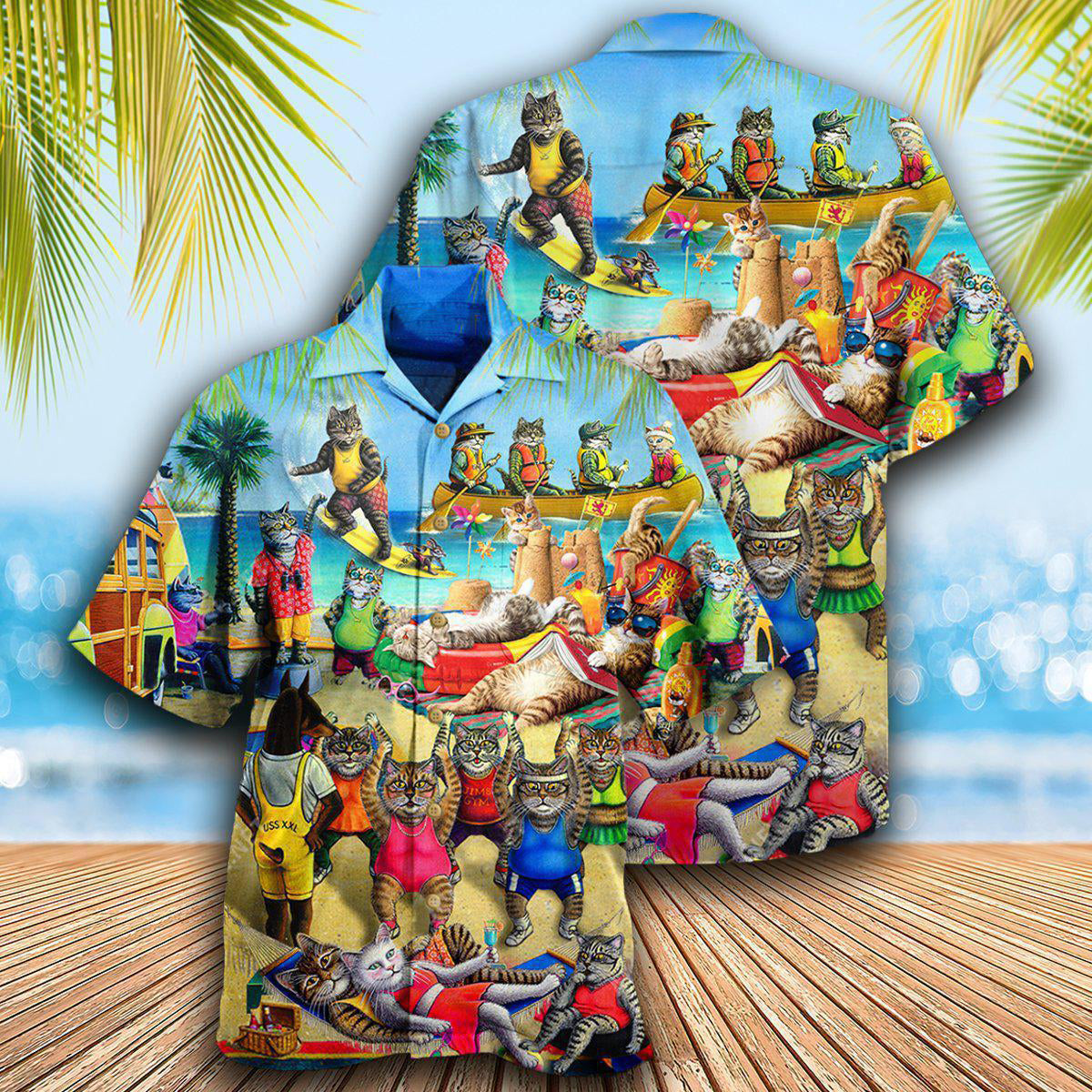Cat Sky Above Sand - Hawaiian Shirt - Reefox