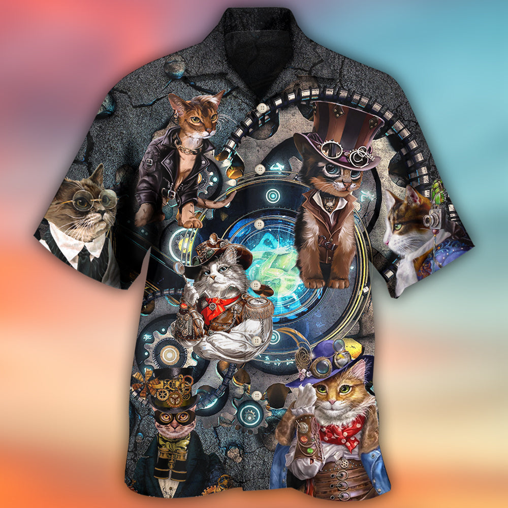 Cat Mechanic Cool Style - Hawaiian Shirt - Reefox