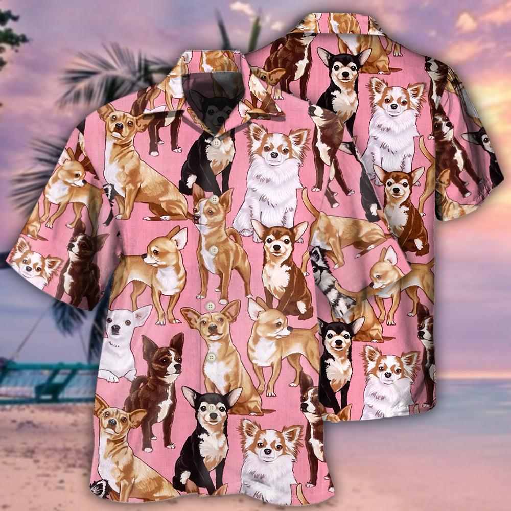 Chihuahua Dog Basic Pink - Hawaiian Shirt - Reefox