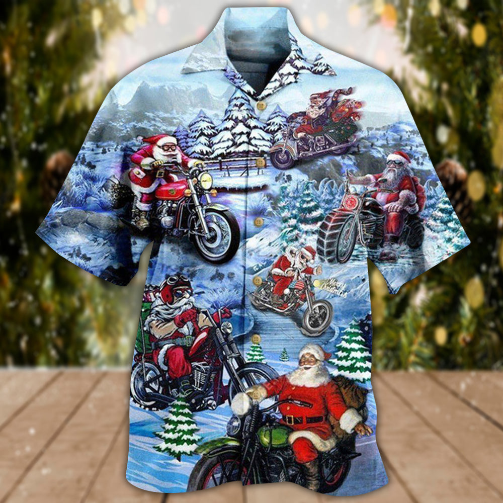 Christmas Driving With Santa Claus Merry Christmas - Hawaiian Shirt - Reefox