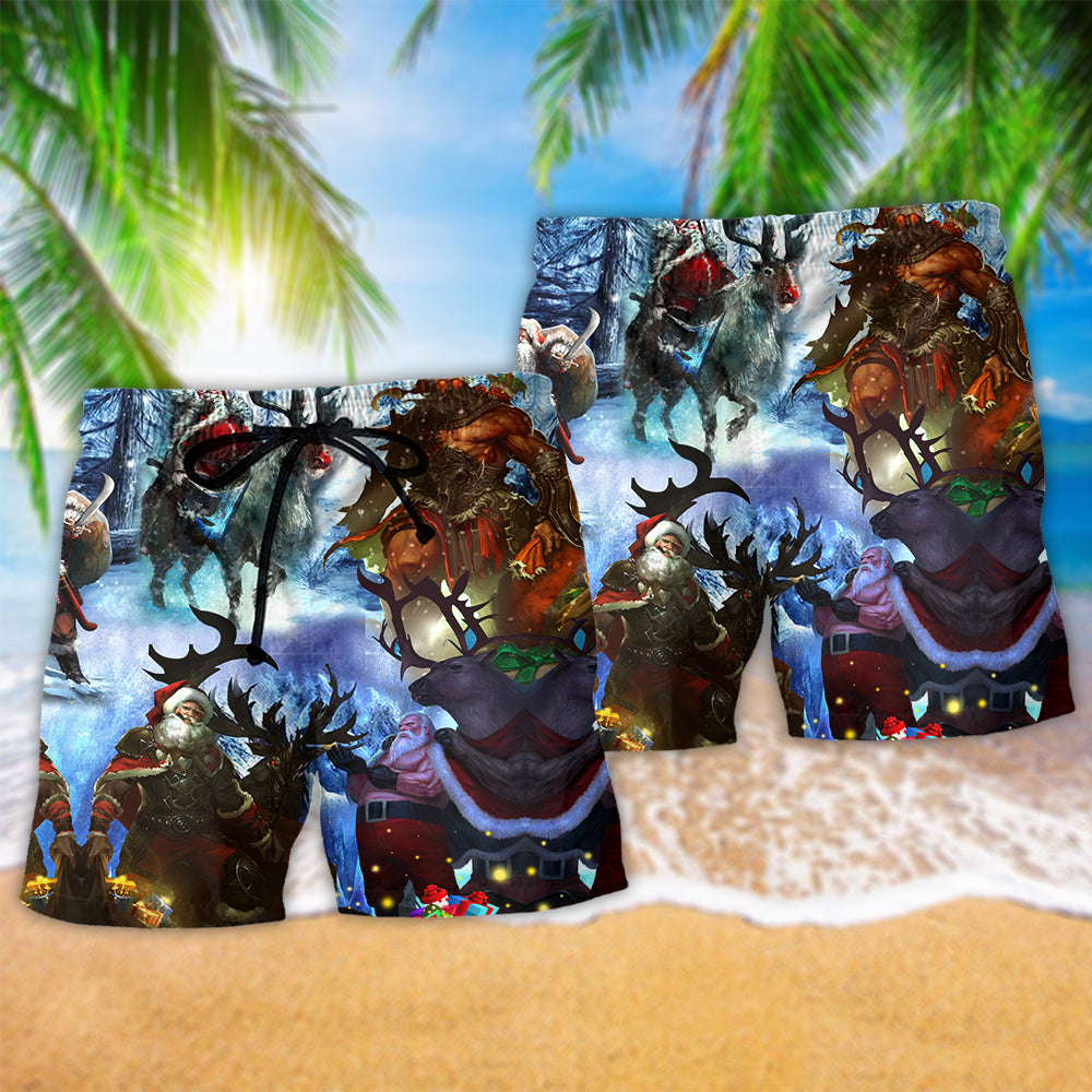 Christmas Stay Cool Santa Claus - Beach Short Reefox - Owls Matrix LTD
