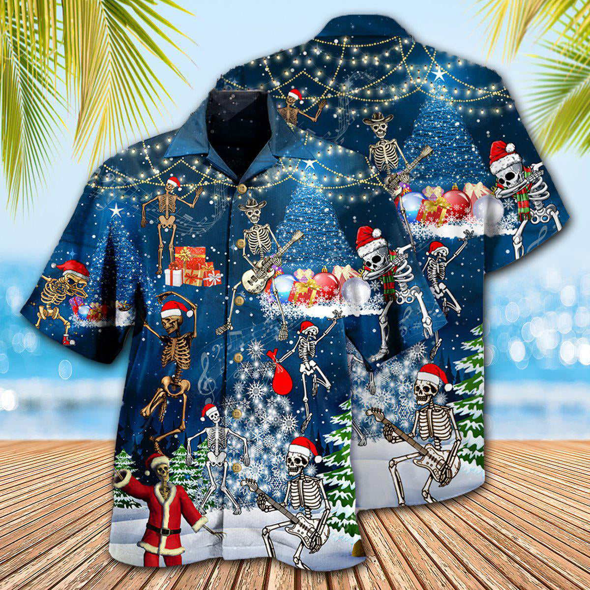 Christmas X-raymas Skull - Hawaiian Shirt - Reefox