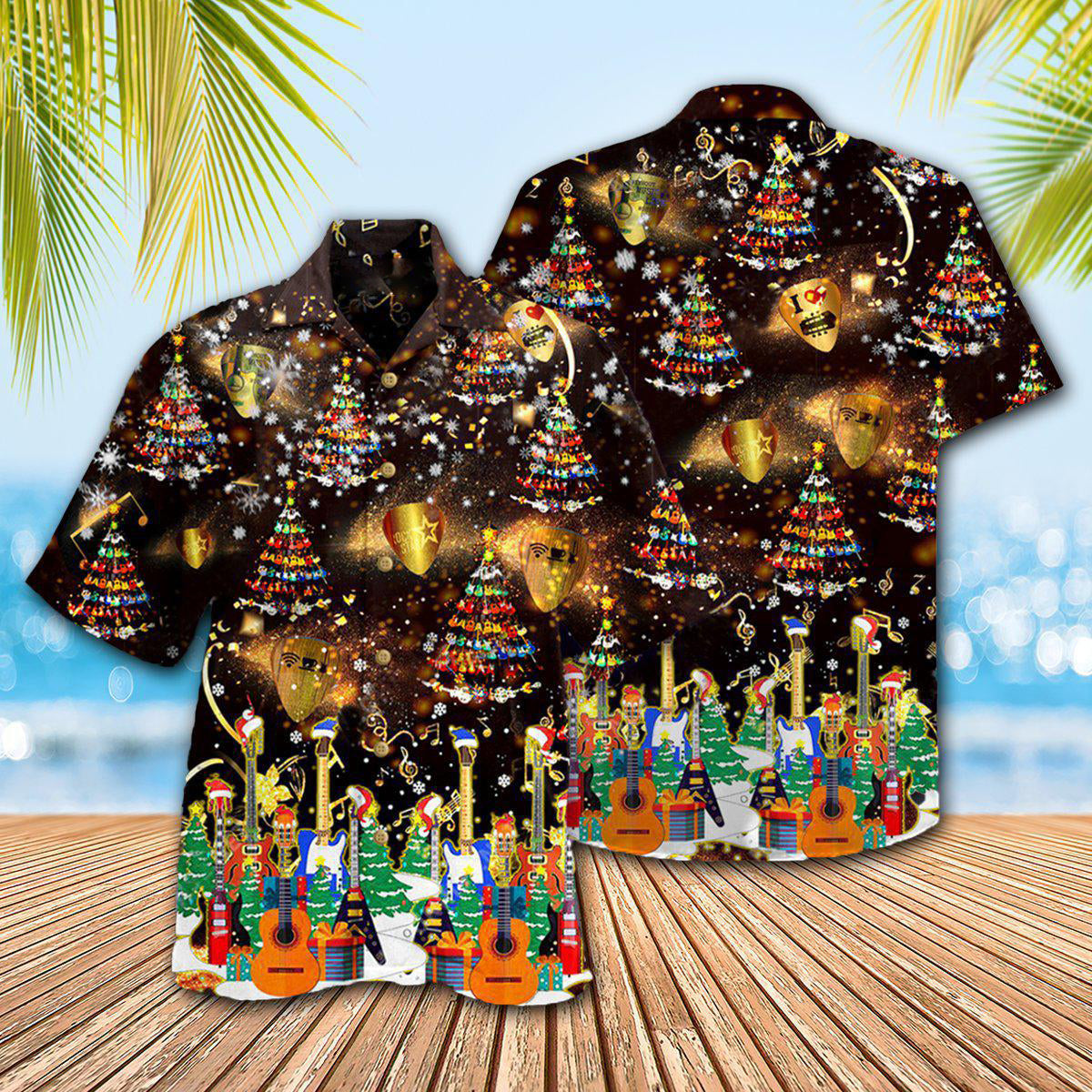 Christmas Yes I Speak Amazing Guitar - Hawaiian Shirt - Reefox