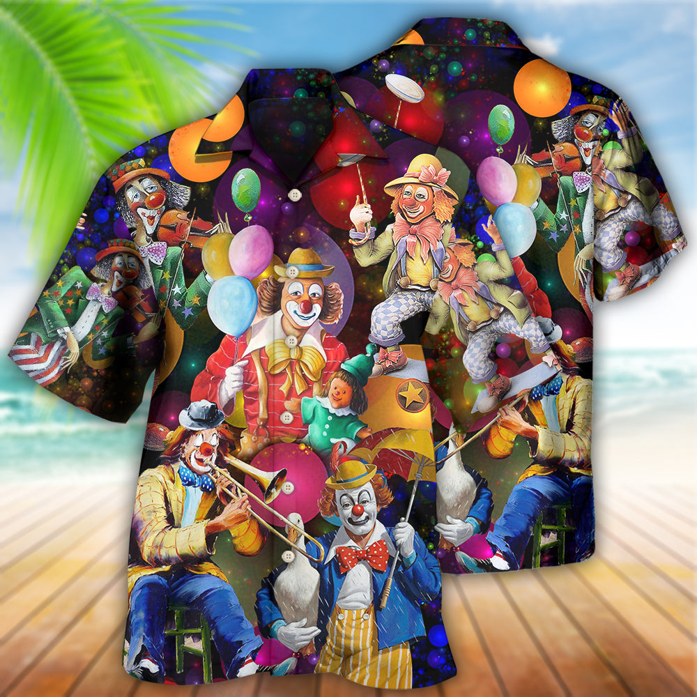 Clown Funny Happy Love Life - Hawaiian Shirt - Reefox