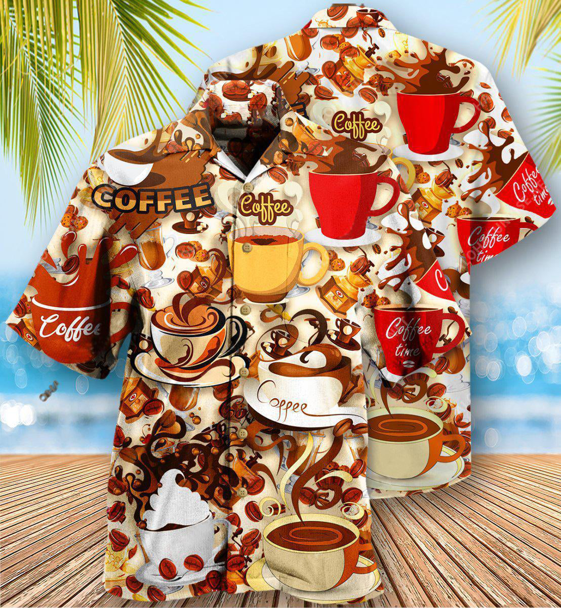 Coffee Everything Gets Better With Coffee - Hawaiian Shirt - Reefox