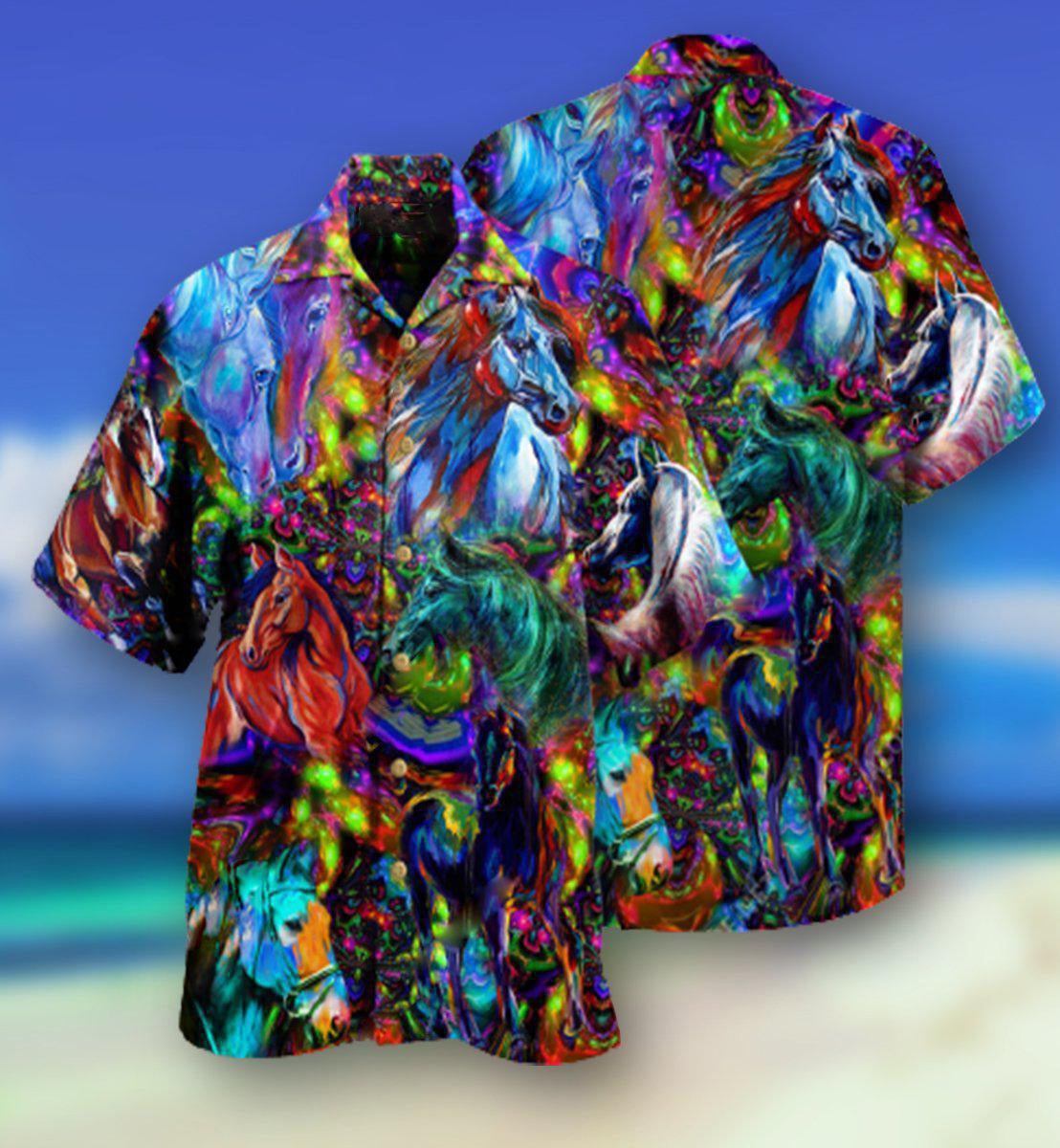 Horse Colorful In Life - Hawaiian Shirt - Reefox