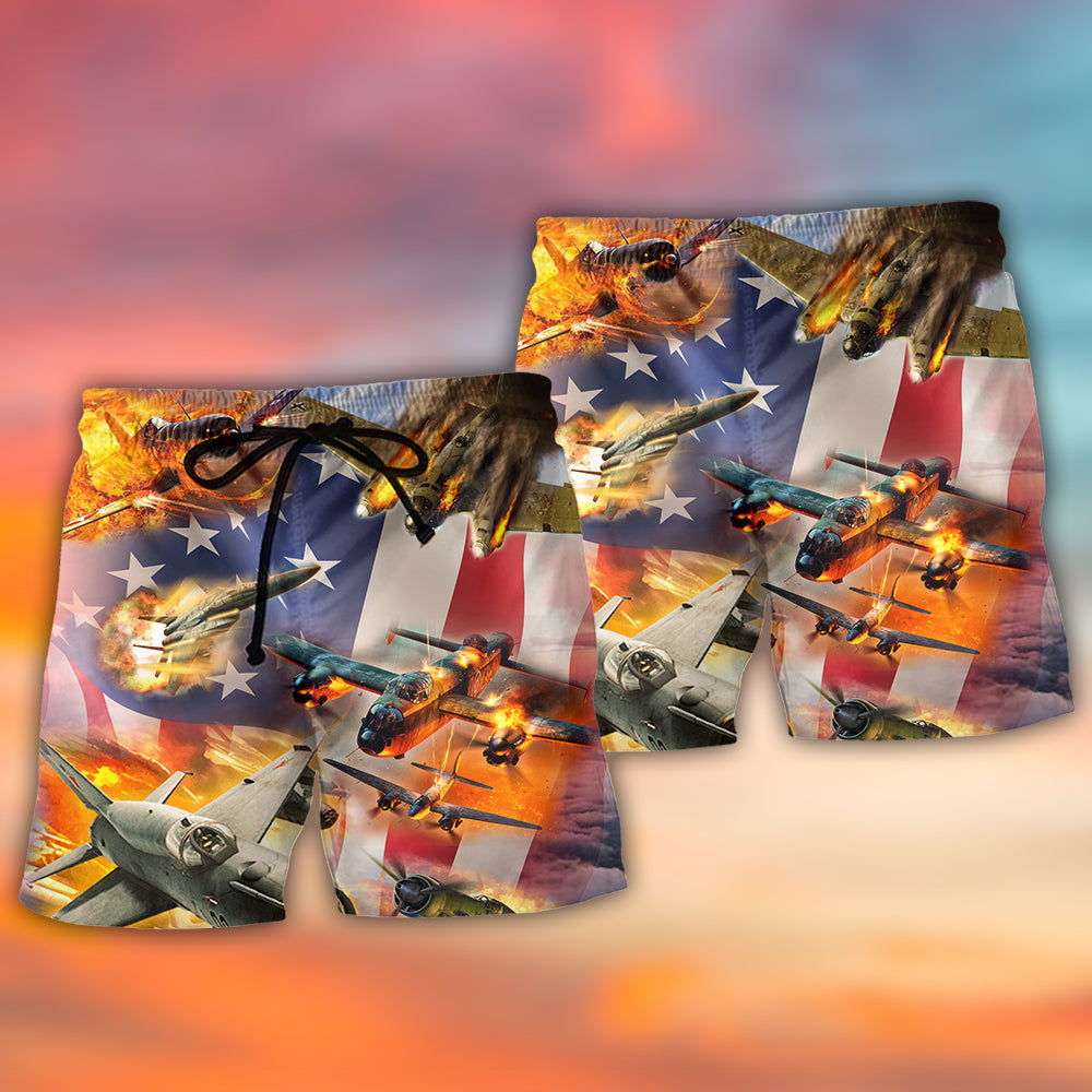 Combat Aircraft Independence Day - Beach Short Reefox - Owls Matrix LTD