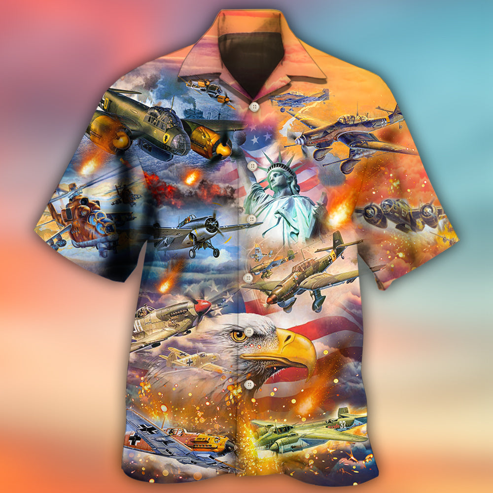 Combat Aircraft Independence Day America - Hawaiian Shirt - Reefox