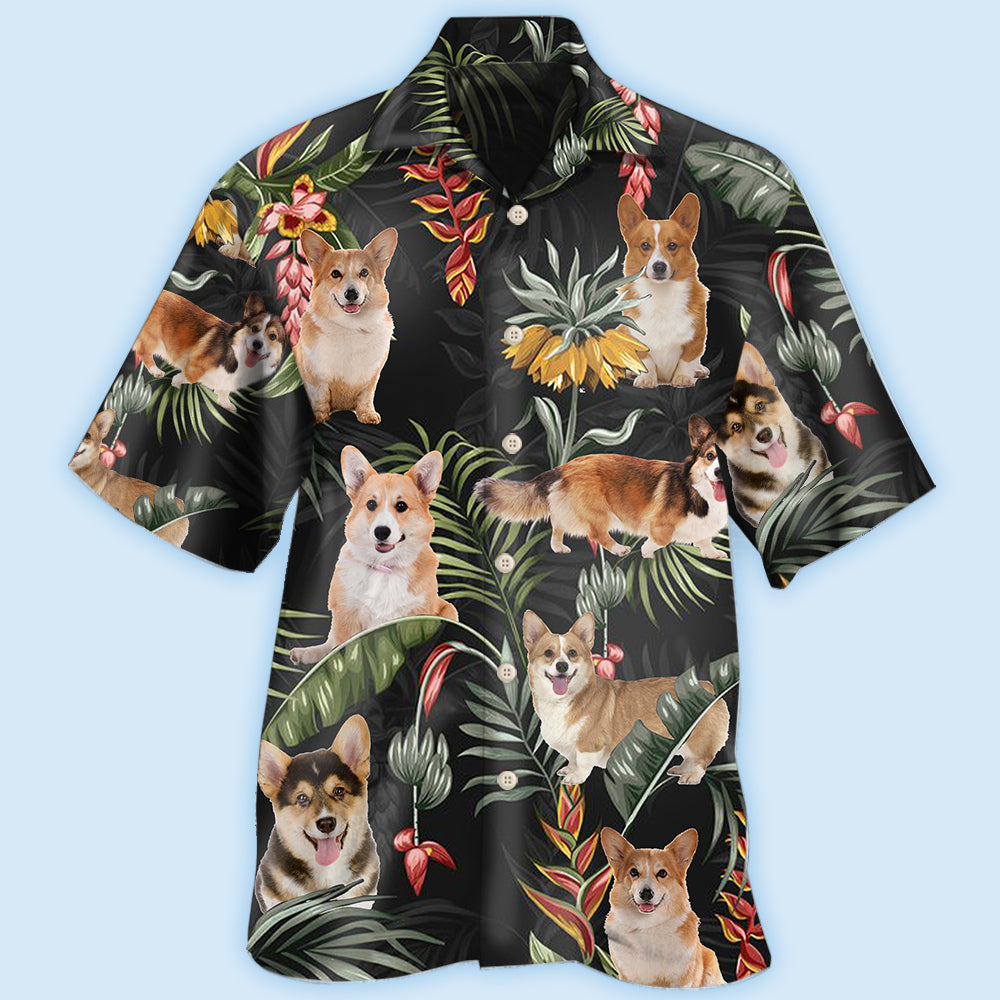 Corgi Tropical Love Dog - Hawaiian Shirt - Reefox