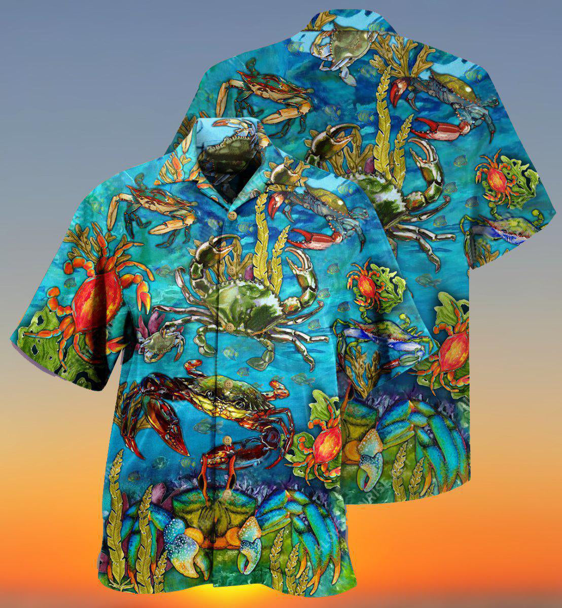 Crab Animals Life Is Better With A Crab - Hawaiian Shirt - Reefox