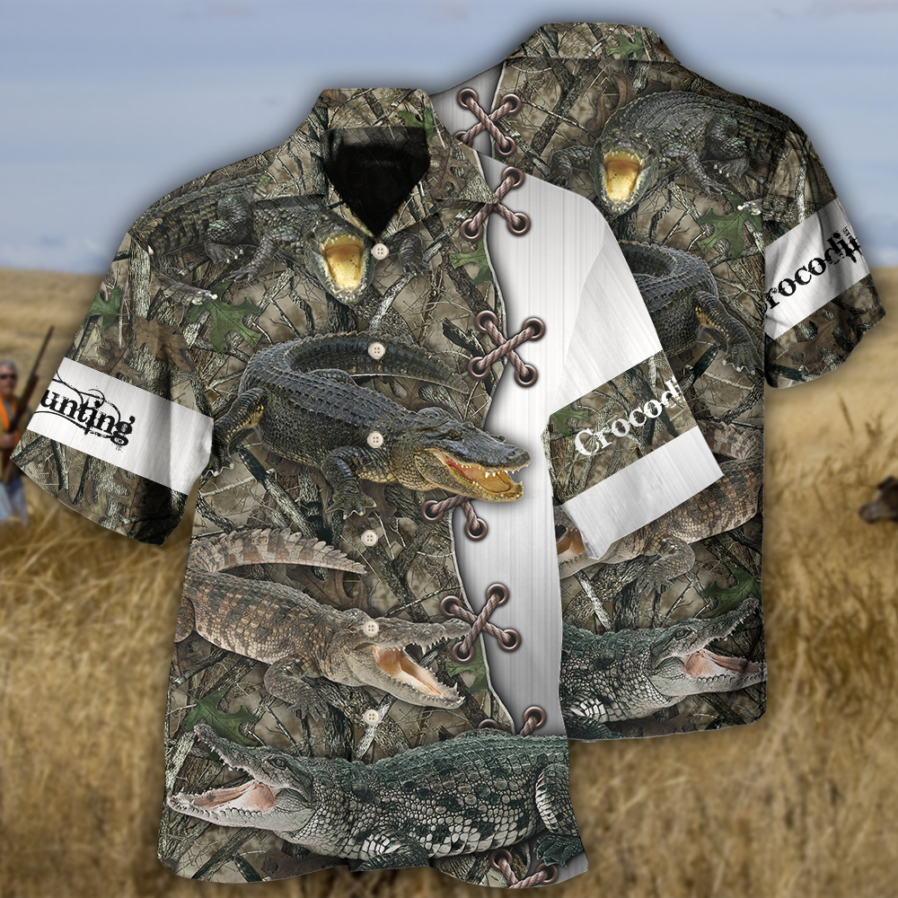 Hunting Crocodile Hunting Cool - Hawaiian Shirt - Reefox