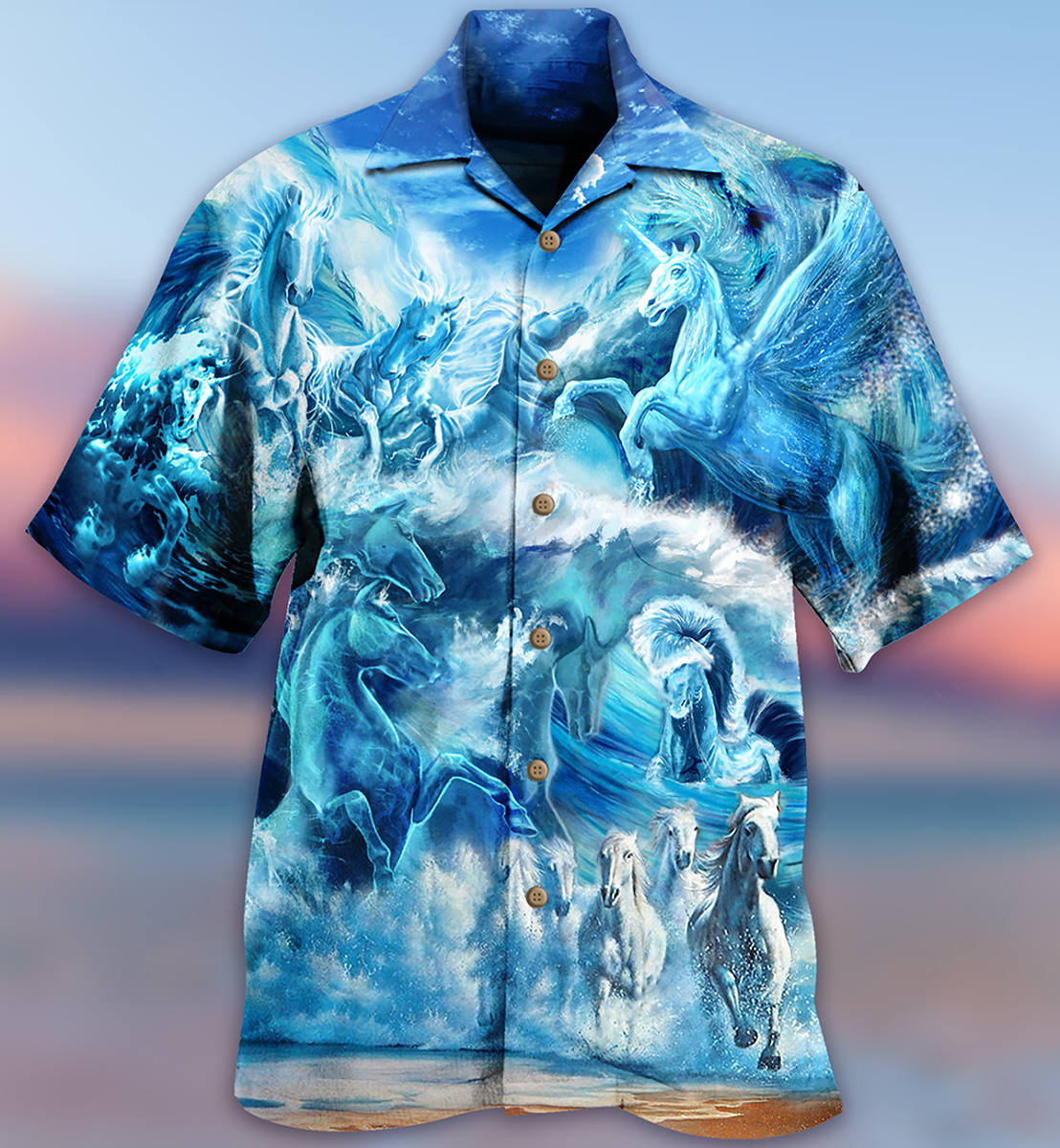 Horse Run To The Sea And Free The Souls - Hawaiian Shirt - Reefox