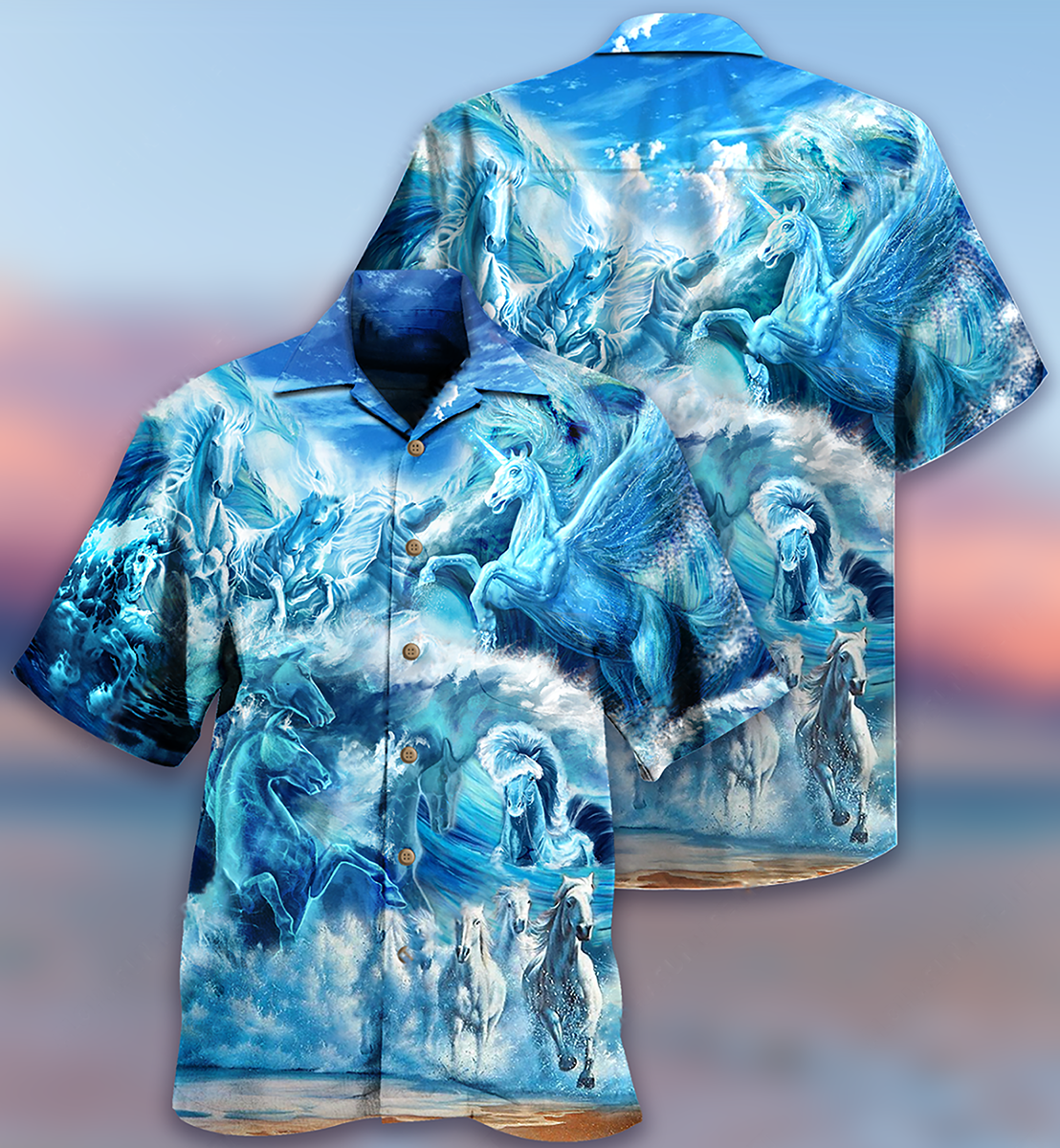 Horse Run To The Sea And Free The Souls - Hawaiian Shirt - Reefox
