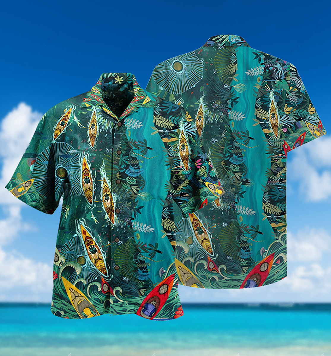 Kayaking I'd Rather Be Kayaking - Hawaiian Shirt - Reefox
