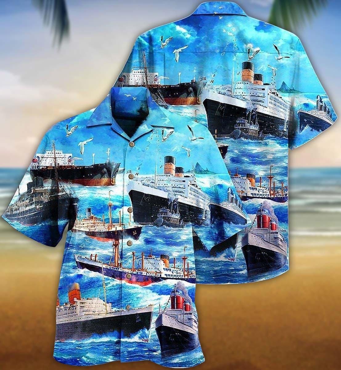 Ship Love Ocean And Sky - Hawaiian Shirt - Reefox