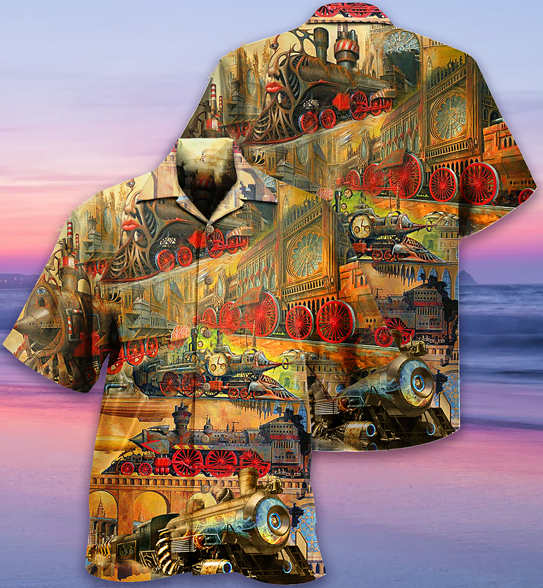 Train My Life Is A Train - Hawaiian Shirt - Reefox