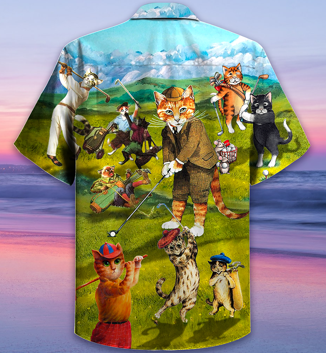 Golf Cats That What I Do I Play Golf And I Know Thing - Hawaiian Shirt - Reefox