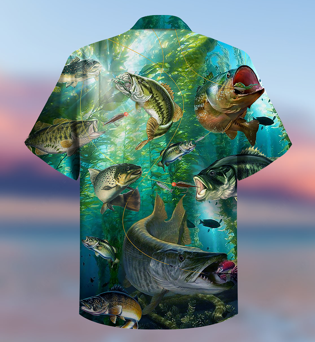 Fishing More Worry Less Blue Ocean - Hawaiian Shirt - Reefox