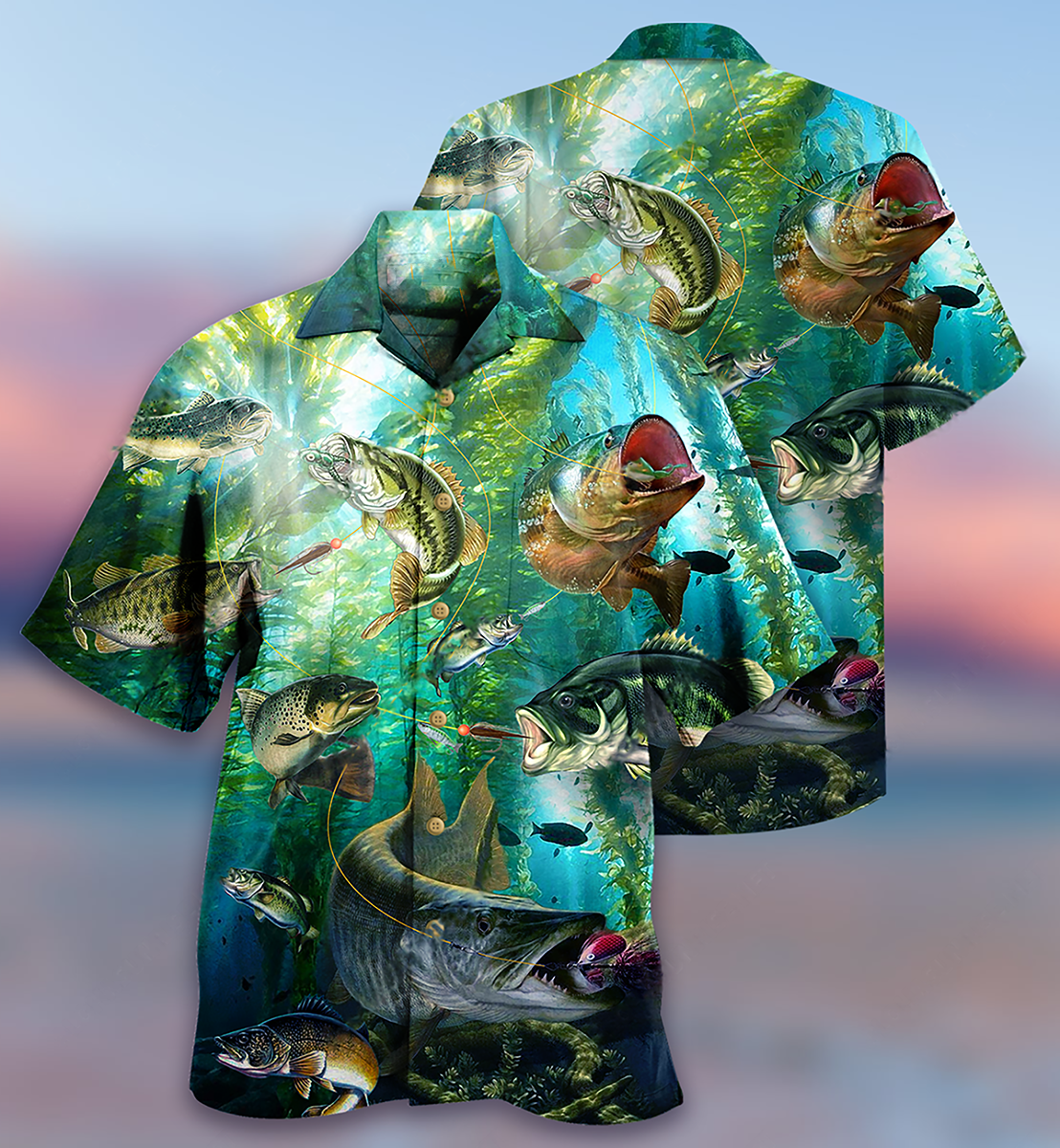 Fishing More Worry Less Blue Ocean - Hawaiian Shirt - Reefox