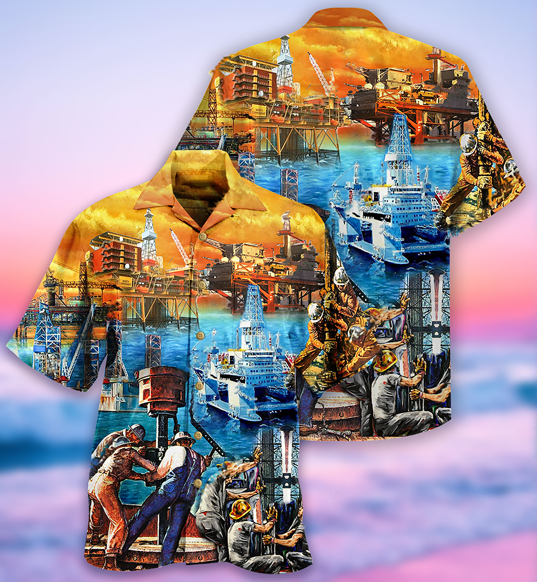 Oil Field Drill Till It Squirts Oil Field - Hawaiian Shirt - Reefox