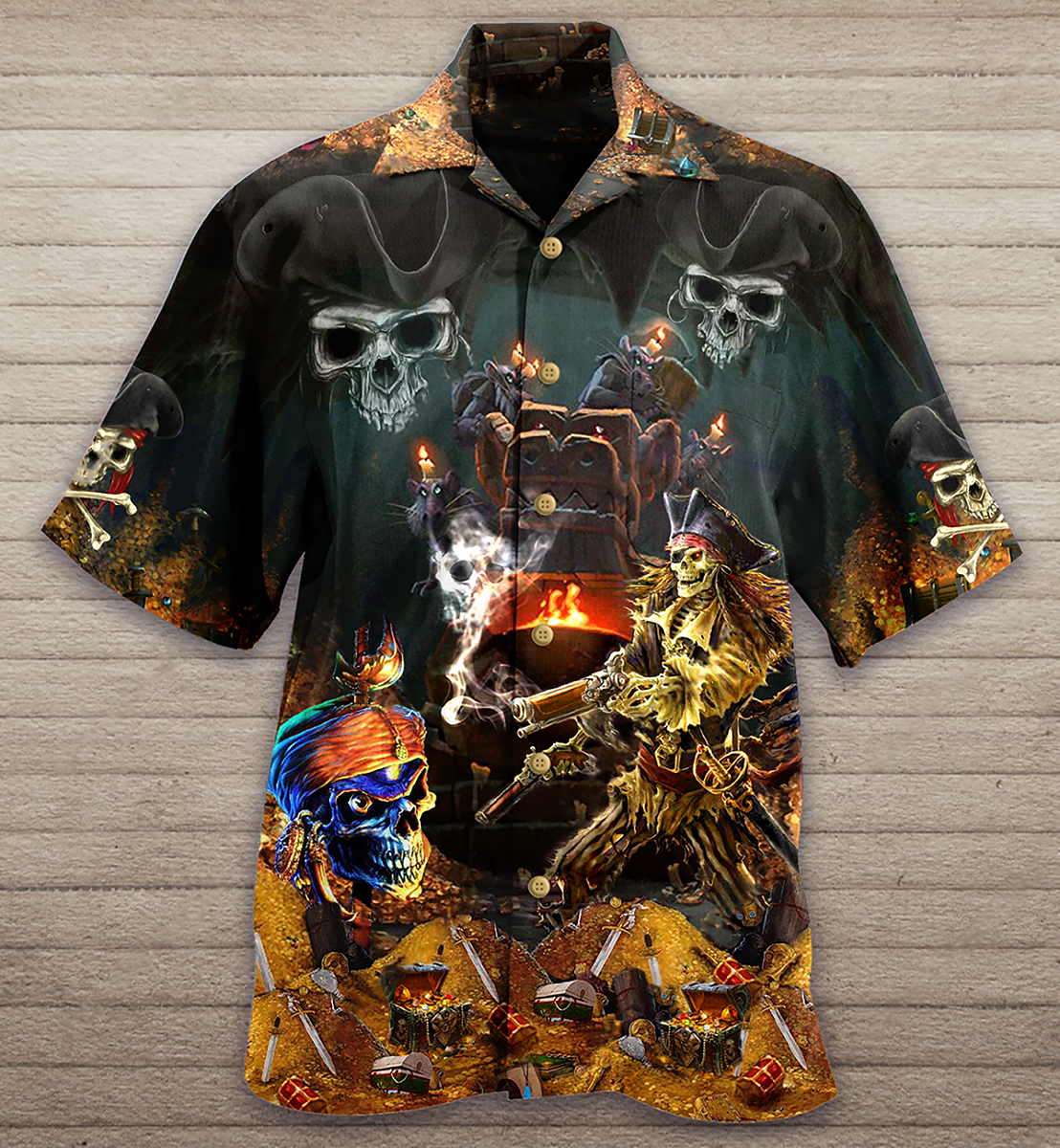 Skull Just A Chasing Booty Life - Hawaiian Shirt - Reefox