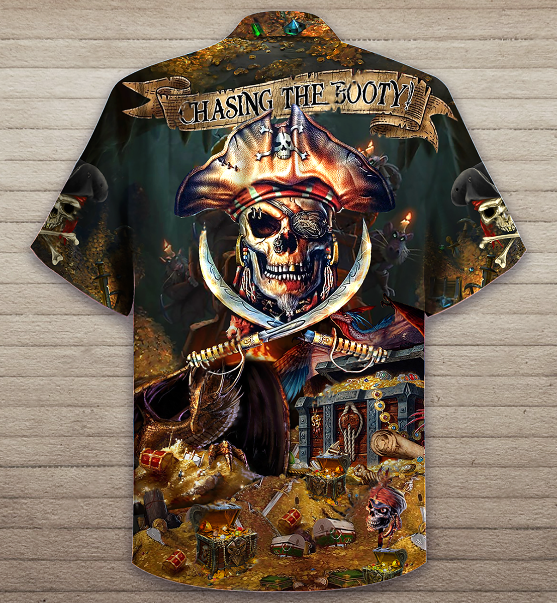 Skull Just A Chasing Booty Life - Hawaiian Shirt - Reefox