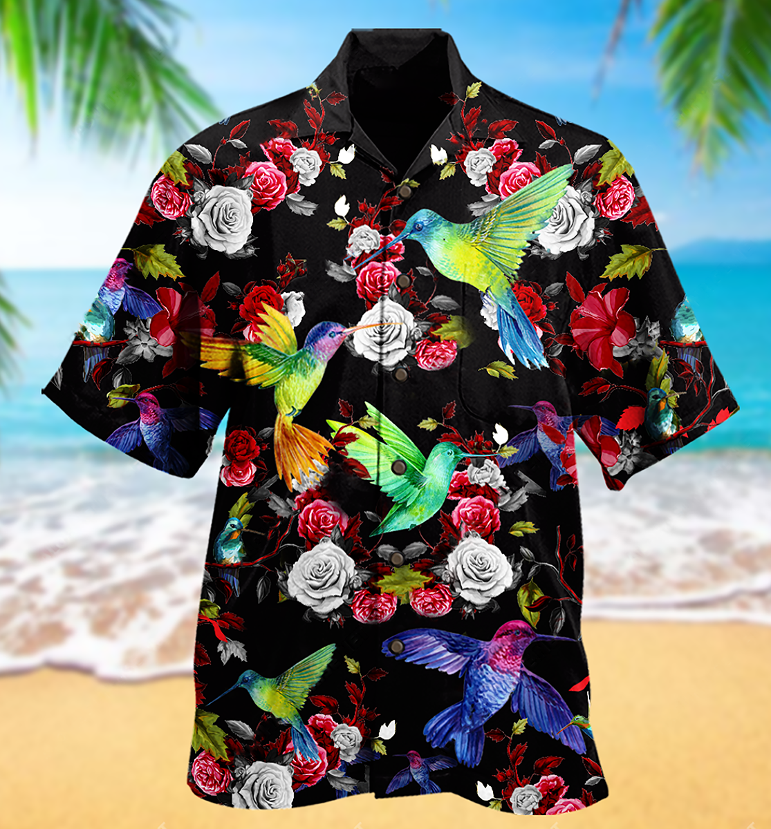Hummingbird Amazing Floral - Hawaiian Shirt - Reefox