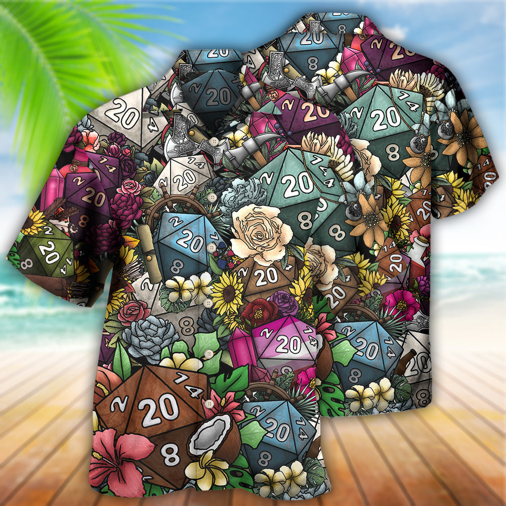 D20 Loves Flowers - Hawaiian Shirt - Reefox