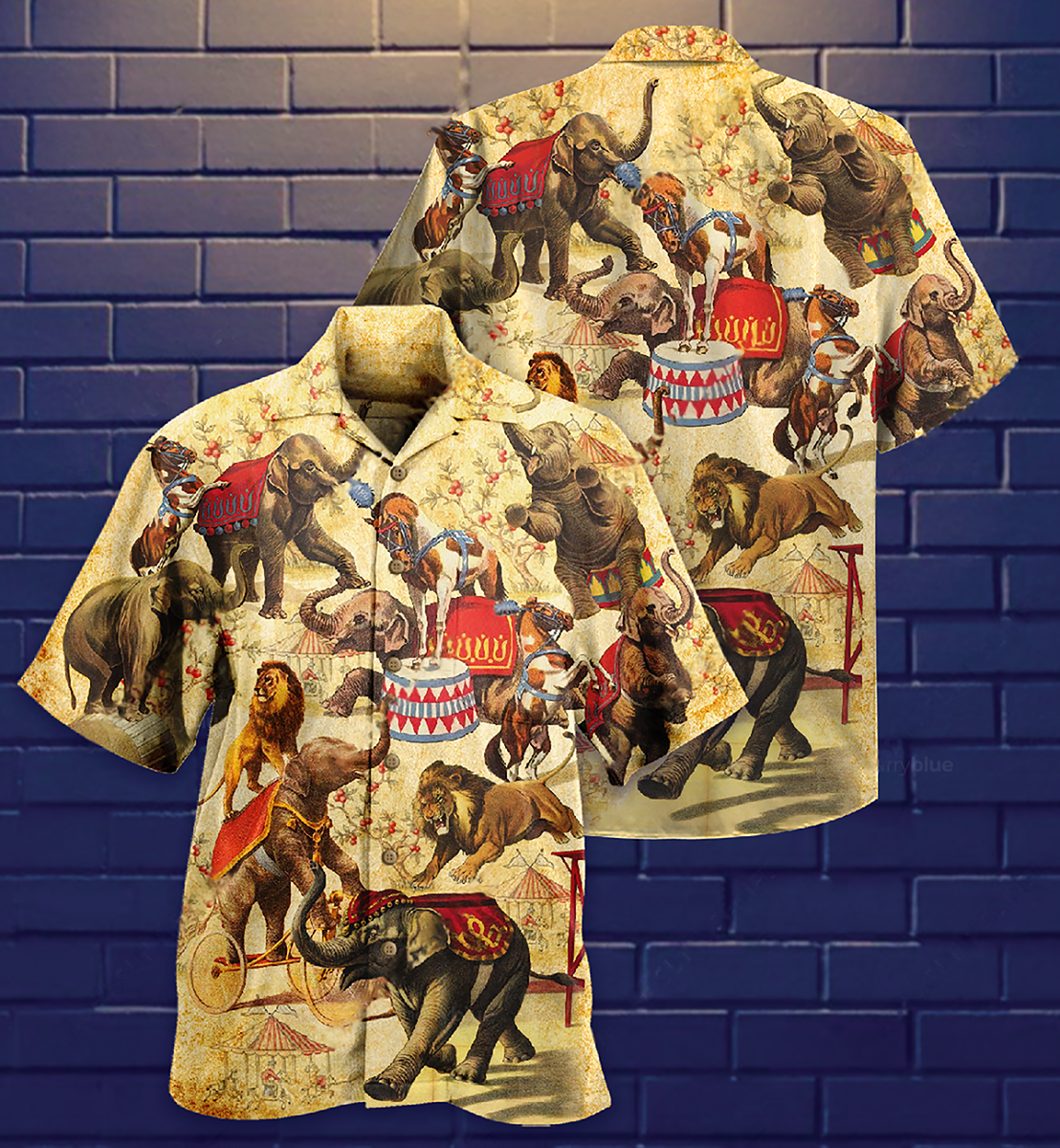 Elephant Amazing Circus Show - Hawaiian Shirt - Reefox