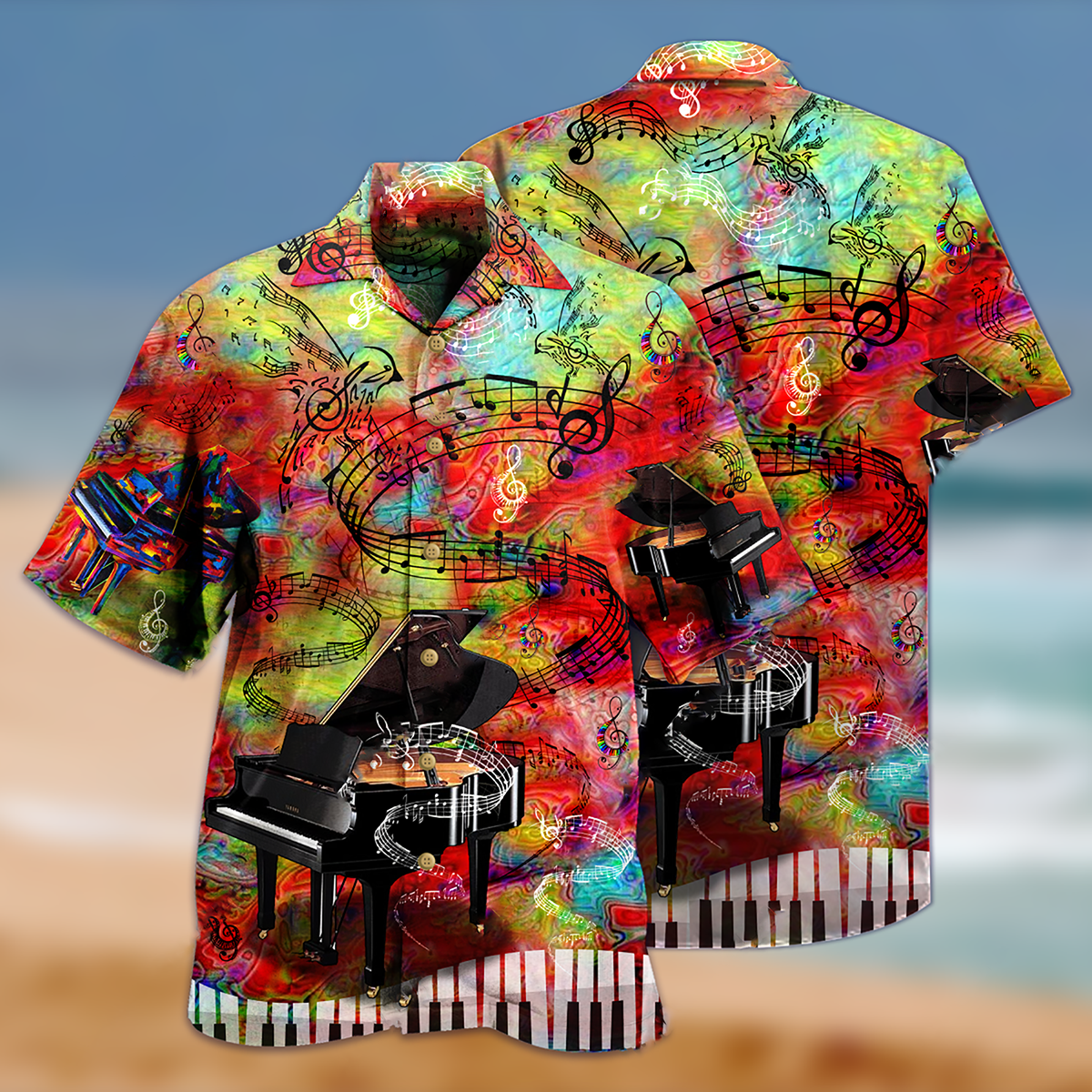 Piano Music Piano Guide You To The World - Hawaiian Shirt - Reefox