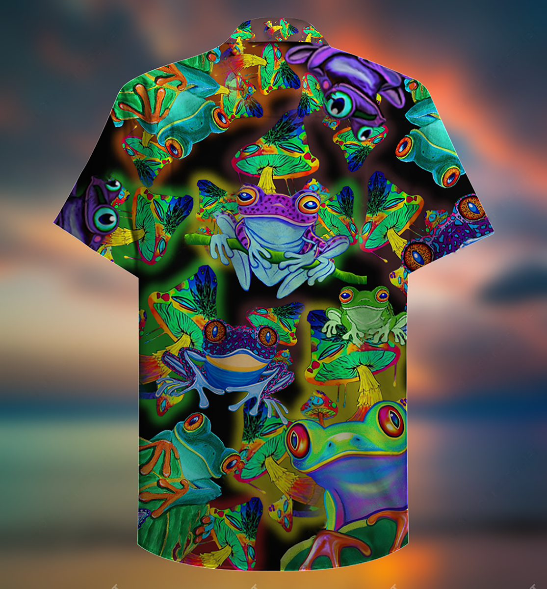 Frog And Mushrooms Love Life Funny - Hawaiian Shirt - Reefox