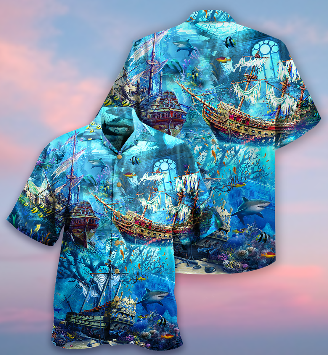 Ship Underwater Treasures The Forgotten Ship - Hawaiian Shirt - Reefox