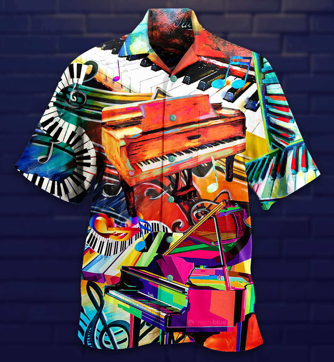 Piano Music Where Words Fail Piano Speaks - Hawaiian Shirt - Reefox