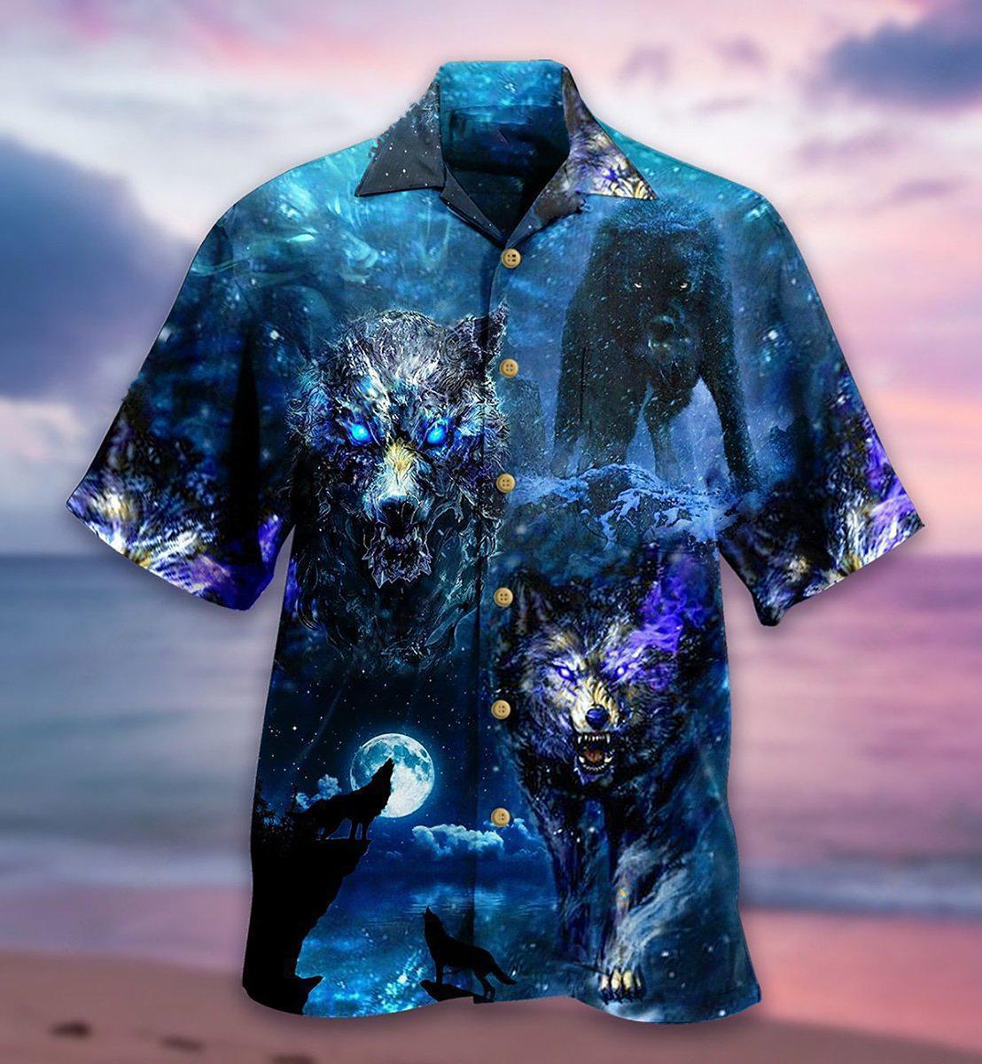 Wolf What Doesn't Kill Me Better Run Fast - Hawaiian Shirt - Reefox