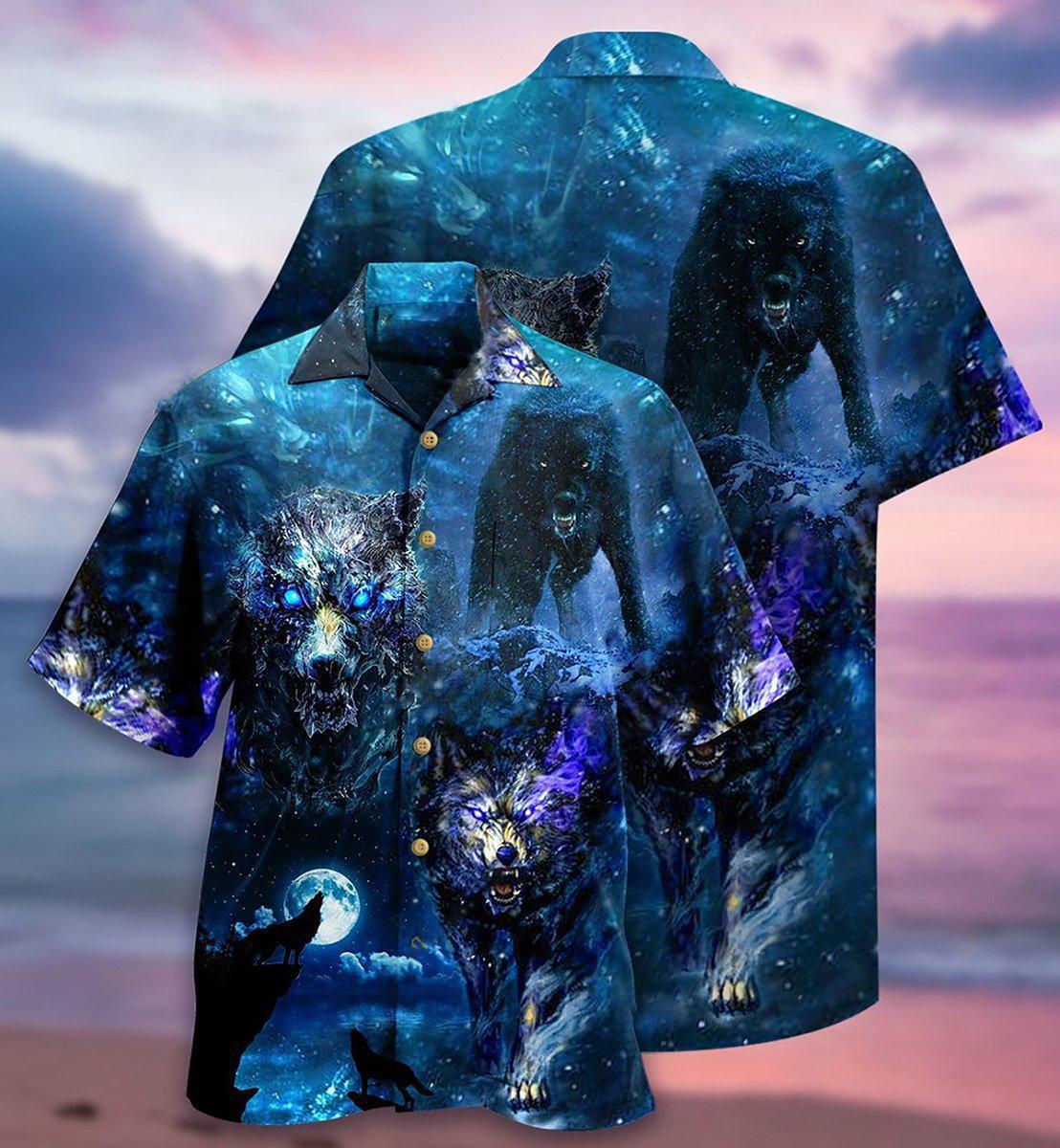 Wolf What Doesn't Kill Me Better Run Fast - Hawaiian Shirt - Reefox