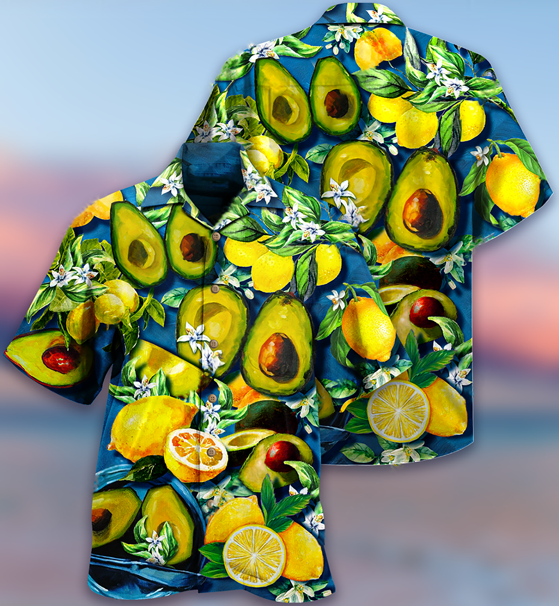 Fruit Avocado Lemon Summer Time - Hawaiian Shirt - Reefox