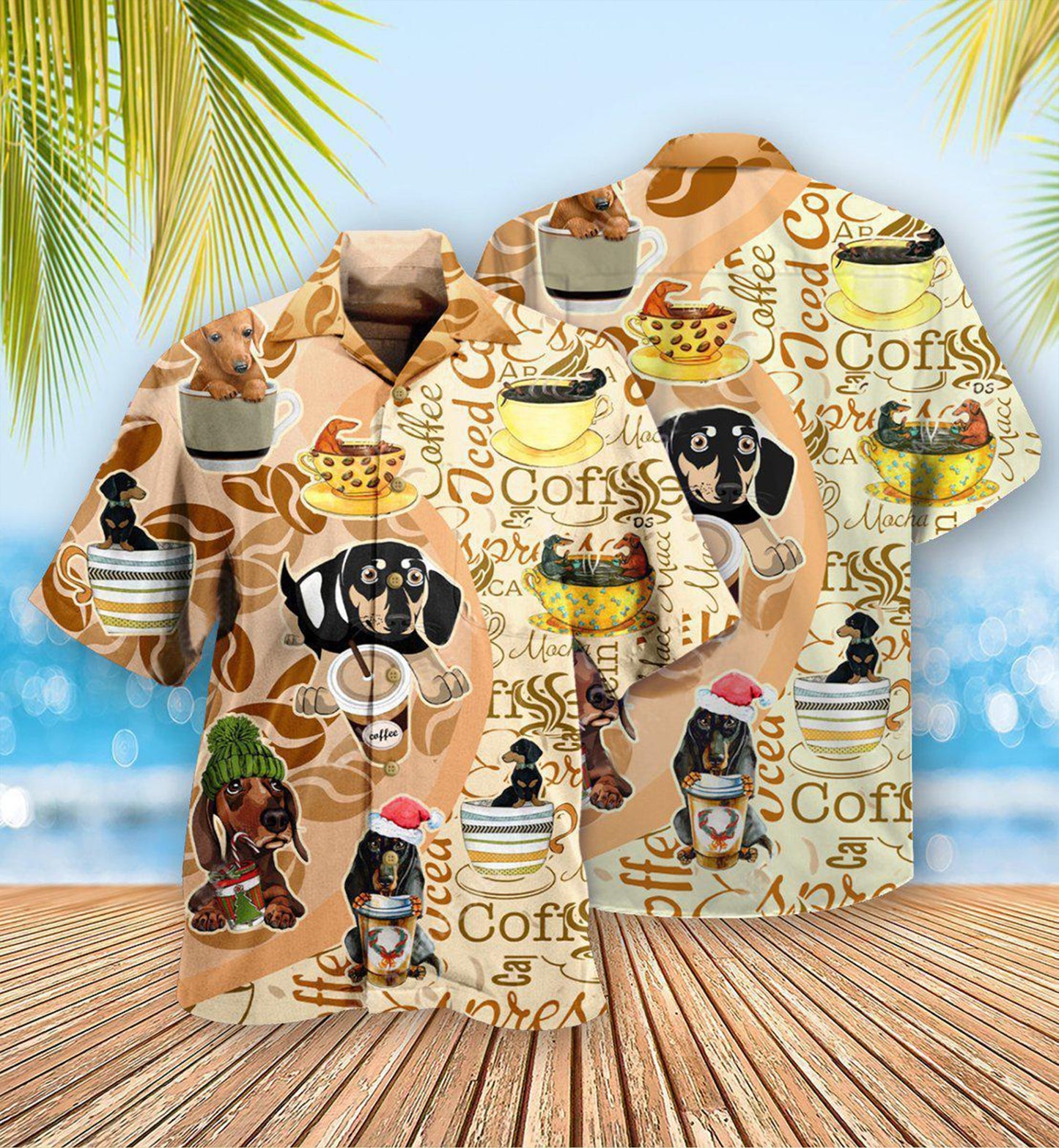 Dachshund Dog Life Is Better With Dachshund And Coffee - Hawaiian Shirt - Reefox