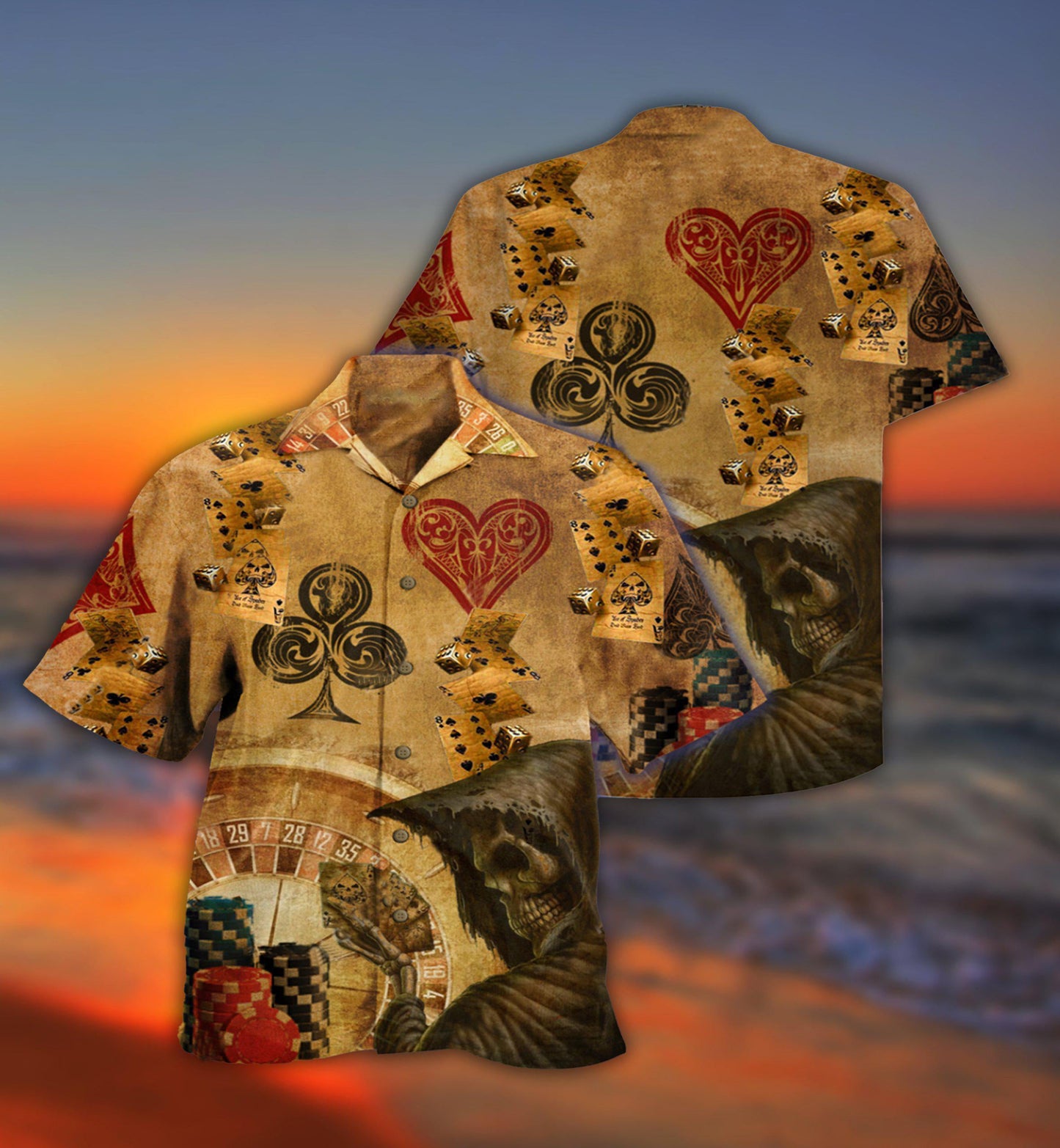 Gambling Dead Mans Hand - Hawaiian Shirt - Reefox