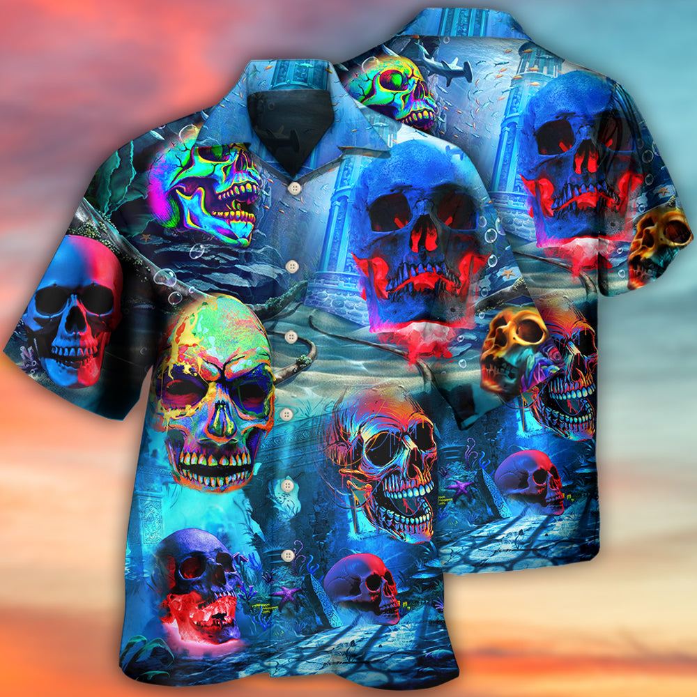 Skull Style Deep In The Ocean - Hawaiian Shirt - Reefox