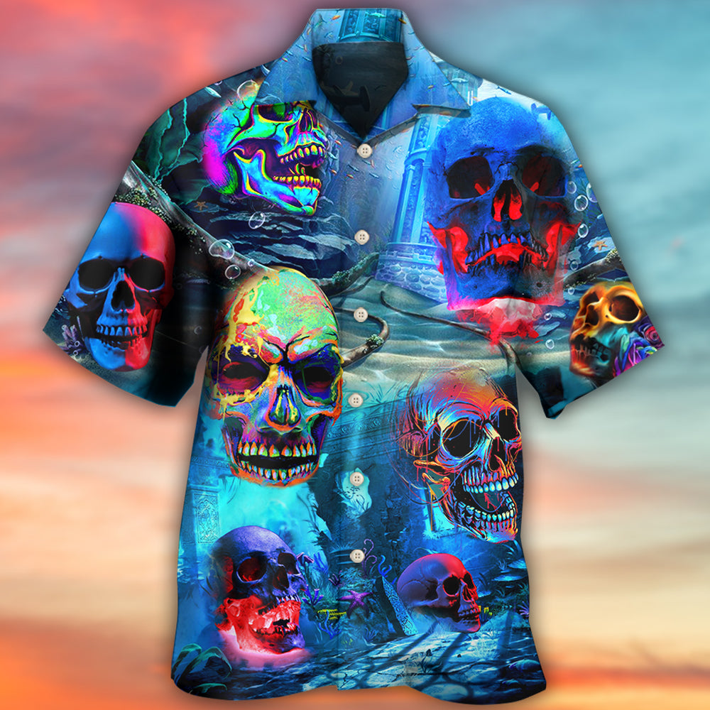 Skull Style Deep In The Ocean - Hawaiian Shirt - Reefox